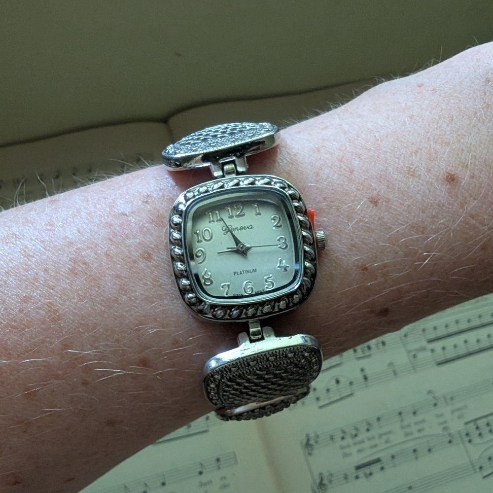 Silver Textured Bracelet Watch - Picture 2 of 10